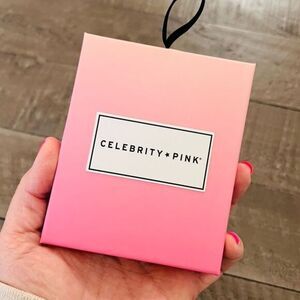 Celebrity Pink Initial A Rhinestone 18" Necklace & 7.25" Bracelet Set Gold